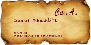 Cserei Adeodát névjegykártya